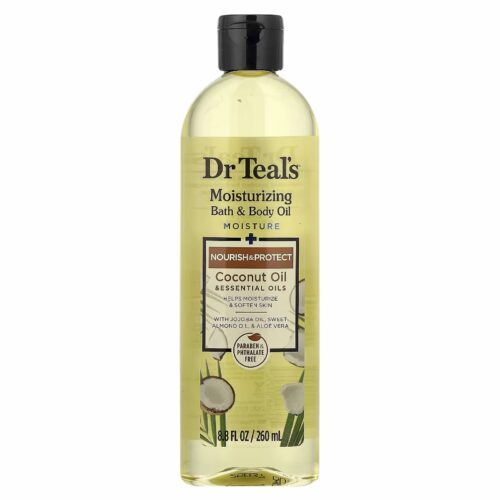Dr Teals Bath & Body Oil, Coconut Oil & Essential Oils 8.8 FL OZ (260ml)
